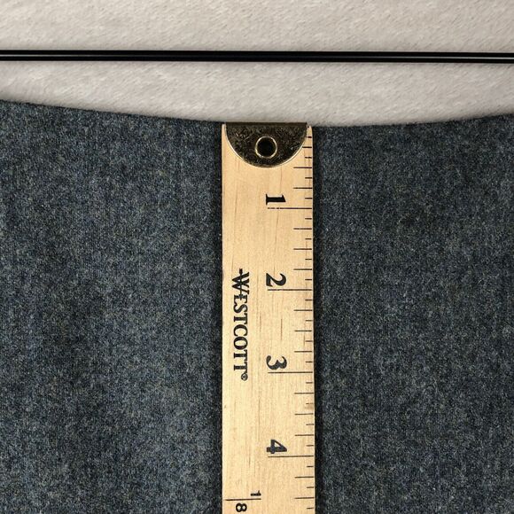 BROOKS BROTHERS Wool Skirt Sz 14 Gray Lined Zip Woven in Italy Career‎ Classic - Picture 7 of 9